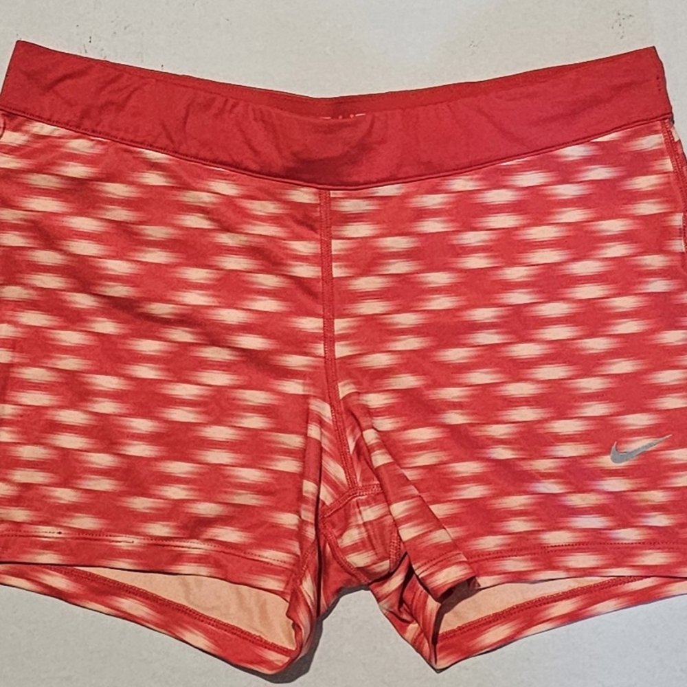 Nike Red Patterned Athletic Shorts